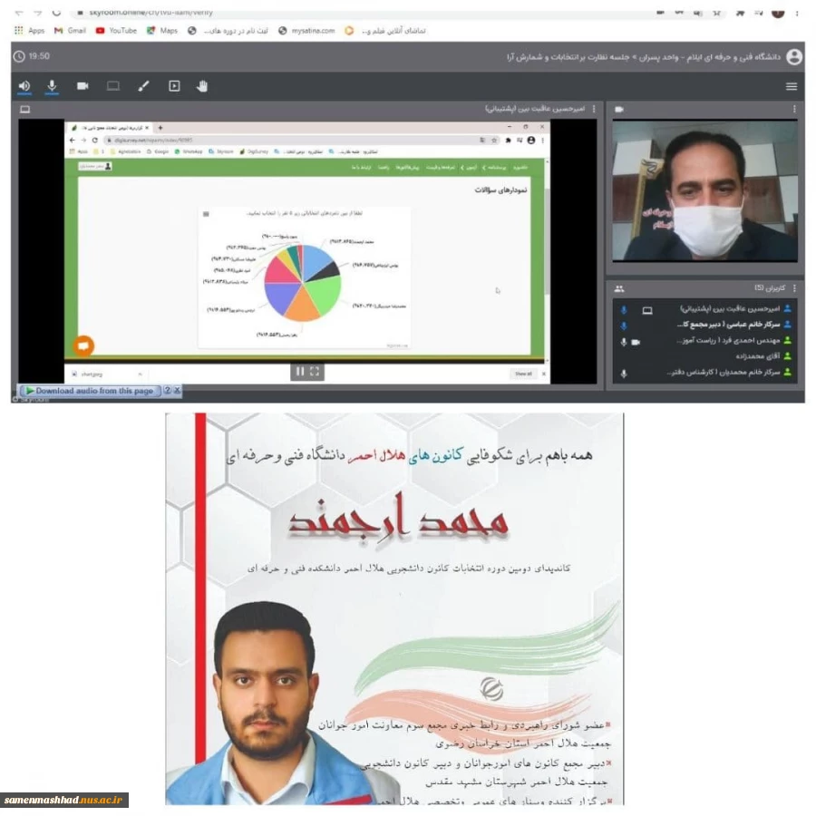عضویت دانشجو محمد ارجمند به  شورای مرکزی مجمع تخصصی کانون های دانشجویی هلال احمر دانشگاه فنی و حرفه ای کشور 2