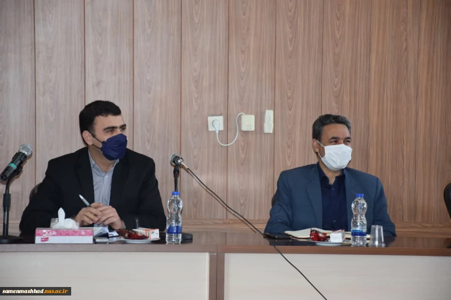 بازدید آقای مهندس زارع زاده معاون امور مدرسان دانشگاه فنی و حرفه ای و نشست صمیمی با ریاست دانشکده آقای دکتر جعفری و معاون آموزشی و پژوهشی آقای مهندس آقایی و معاون دانشجویی و فرهنگی آقای دکترصافدل و اعضای هیات علمی و مدرسان دانشکده ثامن الحجج (ع) مشهد 2