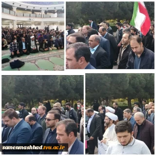 برگزاری مراسم وداع با پیکر دانشجویان شهید به روایت تصویر در مسجد دانشگاه فردوسی مشهد