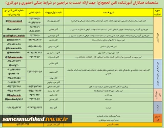 قابل توجه دانشجویان و مراجعین محترم!